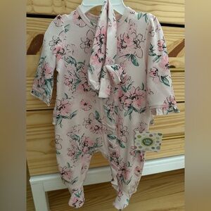 Little Me Pink Floral Baby Onesie